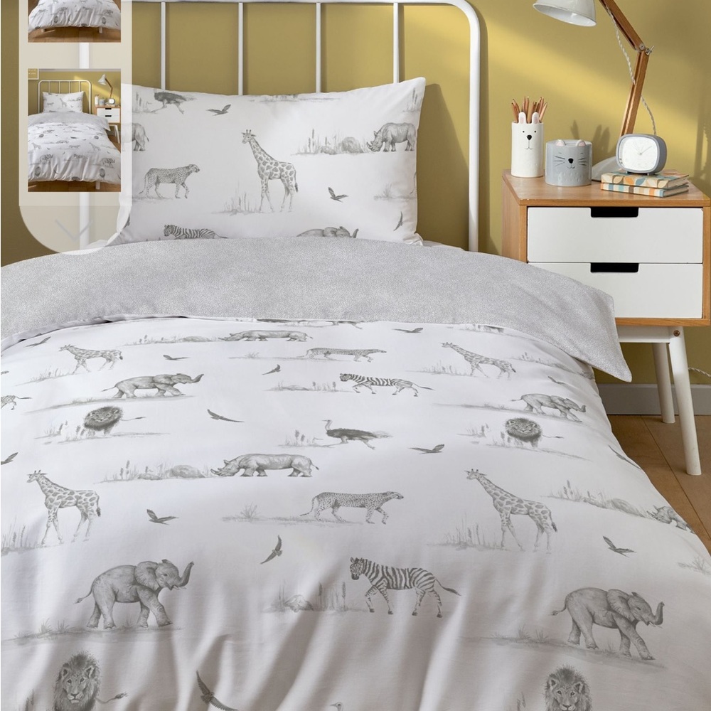 Little Knightley’s Safari Animal Twin Duvet Set